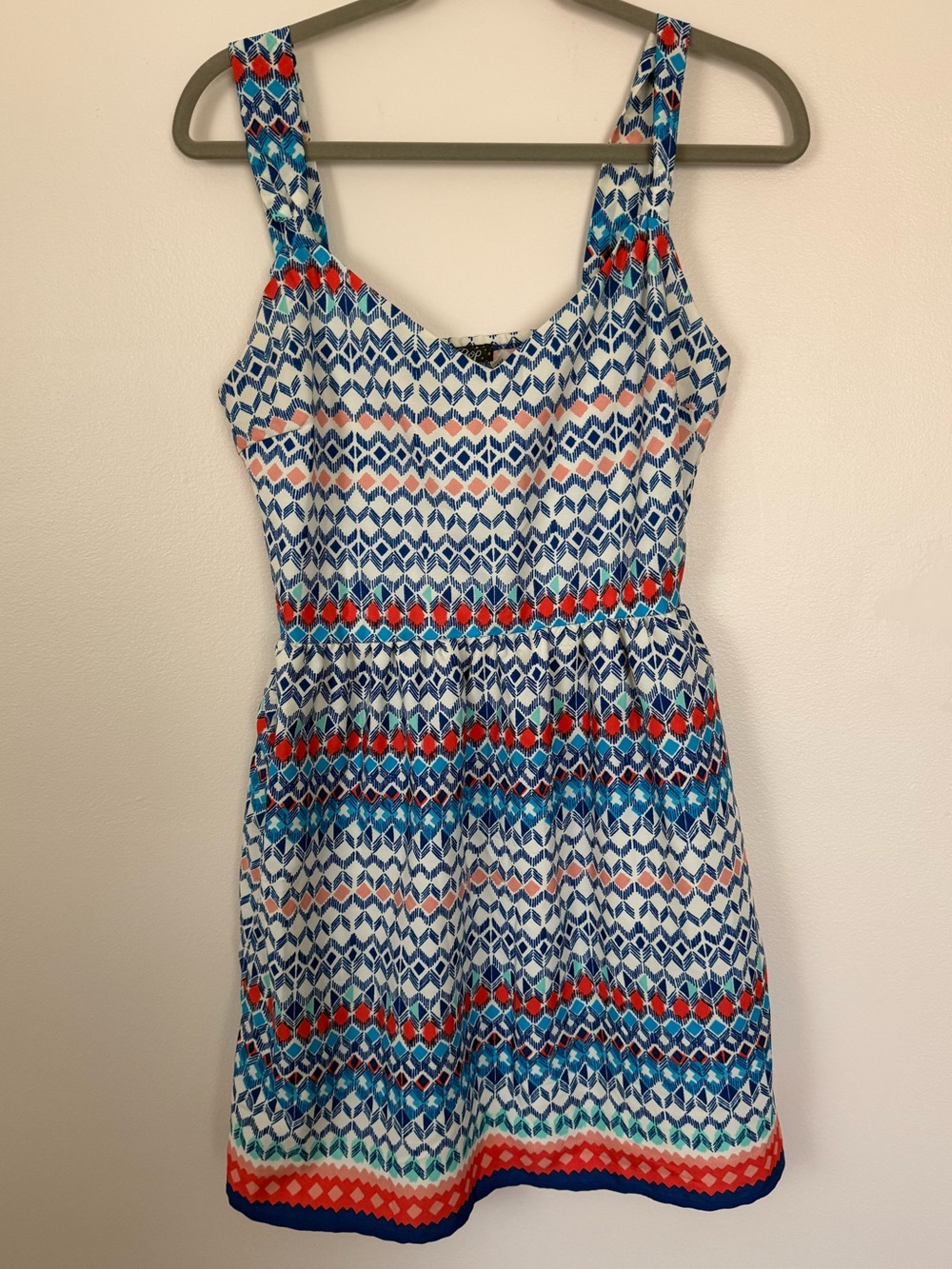 BeBop Geometric V-Neck Dress